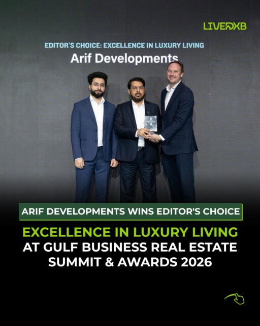 Dubai’s luxury real estate sector continues to set new benchmarks.
@arifdevelopments receives the Editor’s Choice: Excellence in Luxury Living award at the Gulf Business Real Estate Summit & Awards 2026, reinforcing its growing presence in the UAE’s premium property landscape. 

#livedxb #dubairealestate #luxuryliving #arifdevelopments #dubailuxury #uaerealestate #dubailifestyle #propertynews #gulfbusiness #realestateuae #luxuryhomes #dubaiinvestment #dubaiproperty #uaeluxury #arifdevelopments #realestatenews