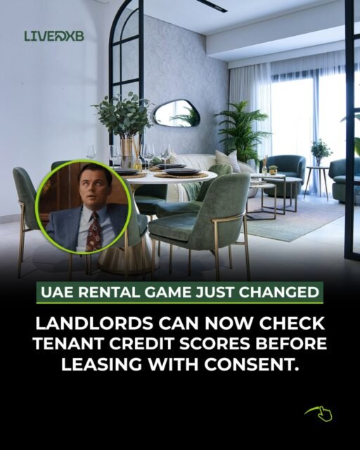 UAE rental processes are becoming more structured and data-driven, with credit scores now playing a key role in leasing decisions always subject to tenant consent. 

#uaeproperty #dubairealestate #uaerentals #tenantrights #landlords #uaepass #creditscore #realestateuae #dubailife #livedxb #livedxb.io