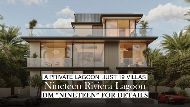 Nineteen Riviera Lagoon is an exclusive collection of just 19 villas in District 11, Mohammed Bin Rashid City, centred around a private lagoon.

The development offers 5 to 7 bedroom villas with expansive layouts, private pools and generous indoor and outdoor spaces, designed around a more private waterfront lifestyle.

With its limited number of residences, contemporary architecture and lagoon setting, Nineteen Riviera Lagoon brings a distinctly private character to MBR City.

Comment “NINETEEN” for the full details.